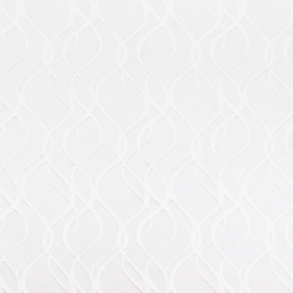 Parade Ribbon White by Europatex Designer Fabric Gramercy & Parade 60% Cotton, 40% Polyester 7.13" H, 8.88" V 54.00 inches - Swanky Fabrics -