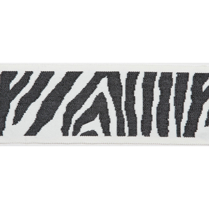 Pergola Zebra Tape Black by Europatex Designer Fabric Pergola 100% Solution Dyed Acrylic 3.25 inches - Swanky Fabrics -