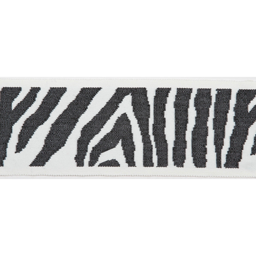 Pergola Zebra Tape Black by Europatex Designer Fabric Pergola 100% Solution Dyed Acrylic 3.25 inches - Swanky Fabrics -