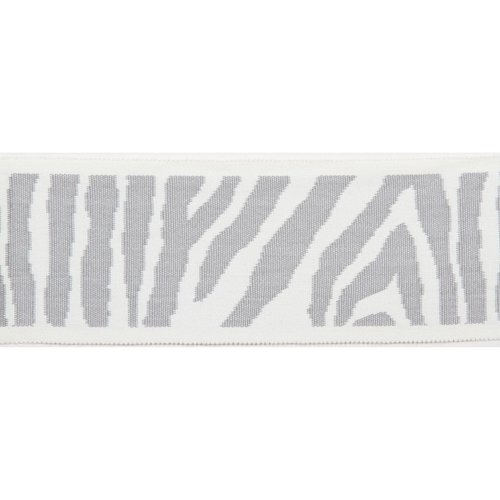 Pergola Zebra Tape Gray by Europatex Designer Fabric Pergola 100% Solution Dyed Acrylic 3.25 inches - Swanky Fabrics -