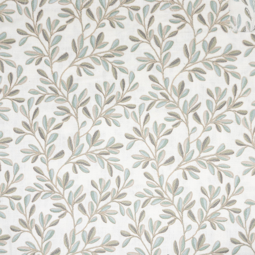 Quincy 3 Seaspray by Stout Designer Fabric RAINBOW LIBRARY GLACIER/LAGOON 100%POL %BEMB INDIA Horizontal: 10.375 and Vertical: 9.375 52 in - Swanky Fabrics -