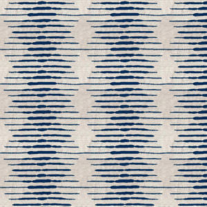 Quincy Semi Naturalindigo by Norbar Designer Fabric PRISM SEAVIEW 70% COTTON - 30% POLYESTER INDIA 3 3/4"V - 8 3/4"H 52 - Swanky Fabrics -