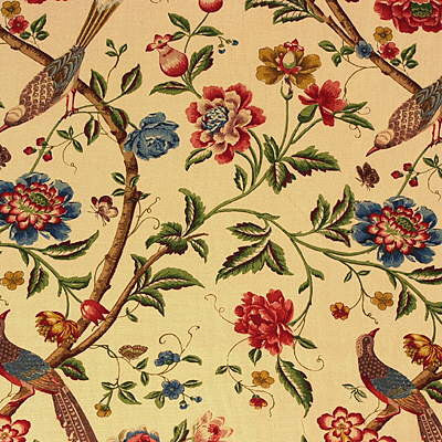 Elinors Chinese Cream/Brick by G P & J Baker Fabric G P & J Baker Fabric Elinors Chinese Cream/BrickFabric KINGSWOOD LINEN - 100% United Kingdom </p><p>Repeat: H: 26.989, V: 45.704 53.978 - Fabric Carolina -