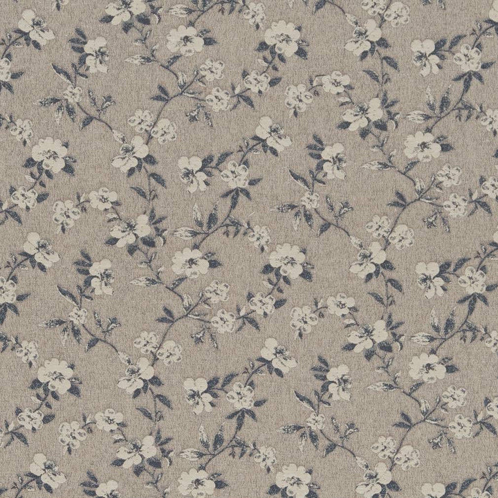 R344 Cobalt Floral by Charlotte Designer Fabric Ringpage 12b 50% Polyester, 30% Cotton, 20% Acrylic Spain Exceeds 60,000 Wyzenbeek Rubs (Heavy Duty) Horizontal 14" x Vertical 6.5" 54 Inches - Swanky Fabrics -
