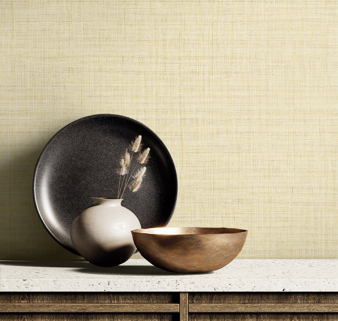 Harvest Twine Tan RA40105 by Seabrook Designs Designer Wallpaper