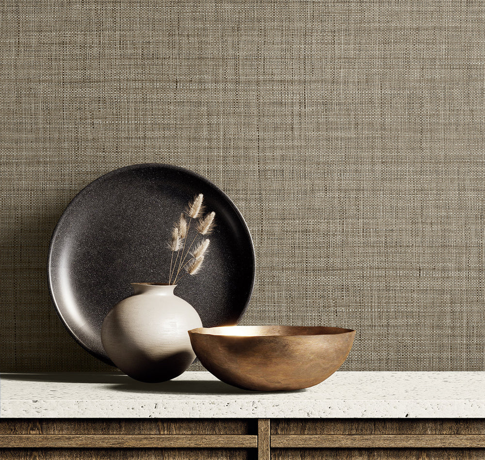 Harvest Twine Driftwood RA40130 by Seabrook Designs Designer Wallpaper