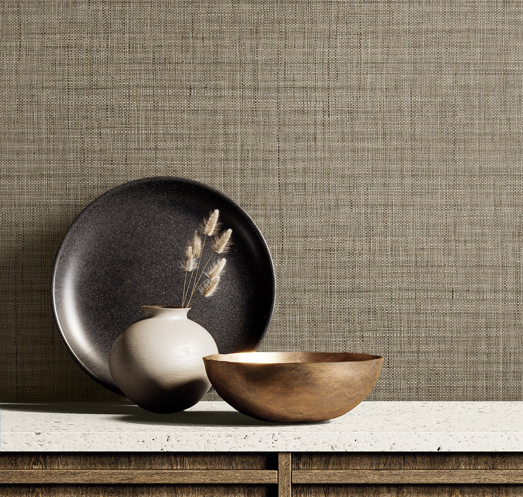 Harvest Twine Driftwood RA40130 by Seabrook Designs Designer Wallpaper