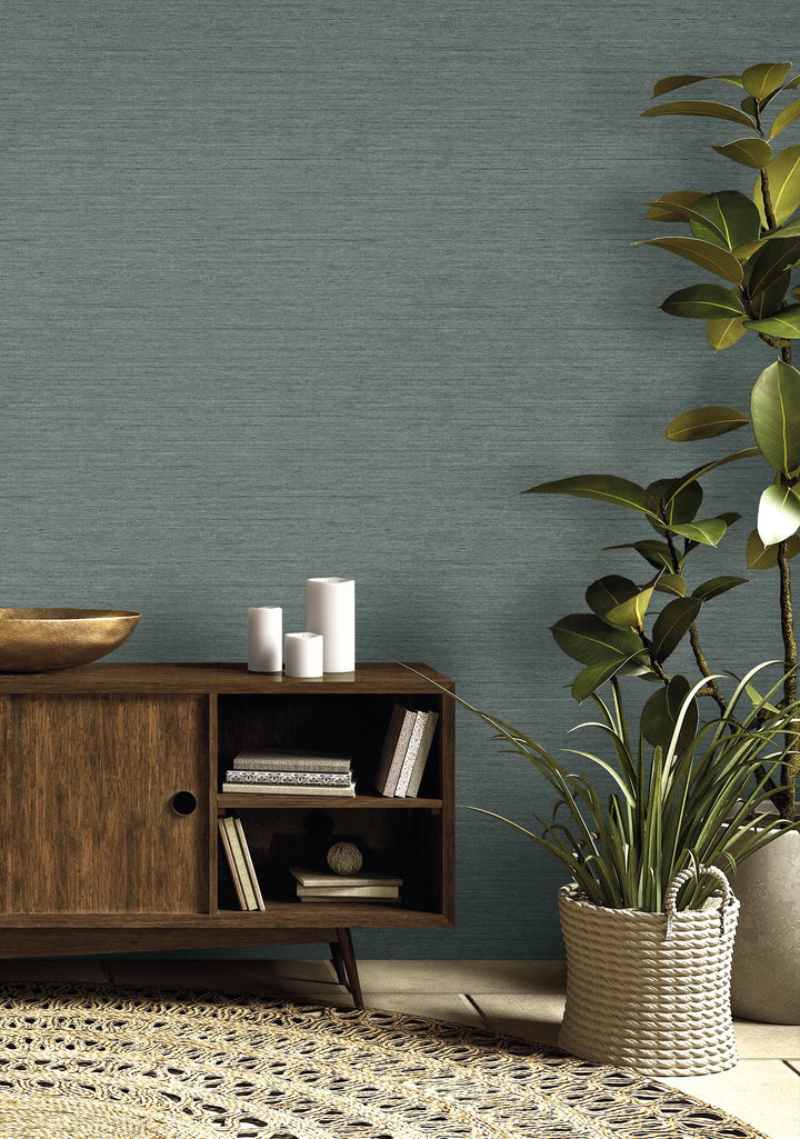 Threaded Aerial Blue RA40909 by Seabrook Designs Designer Wallpaper