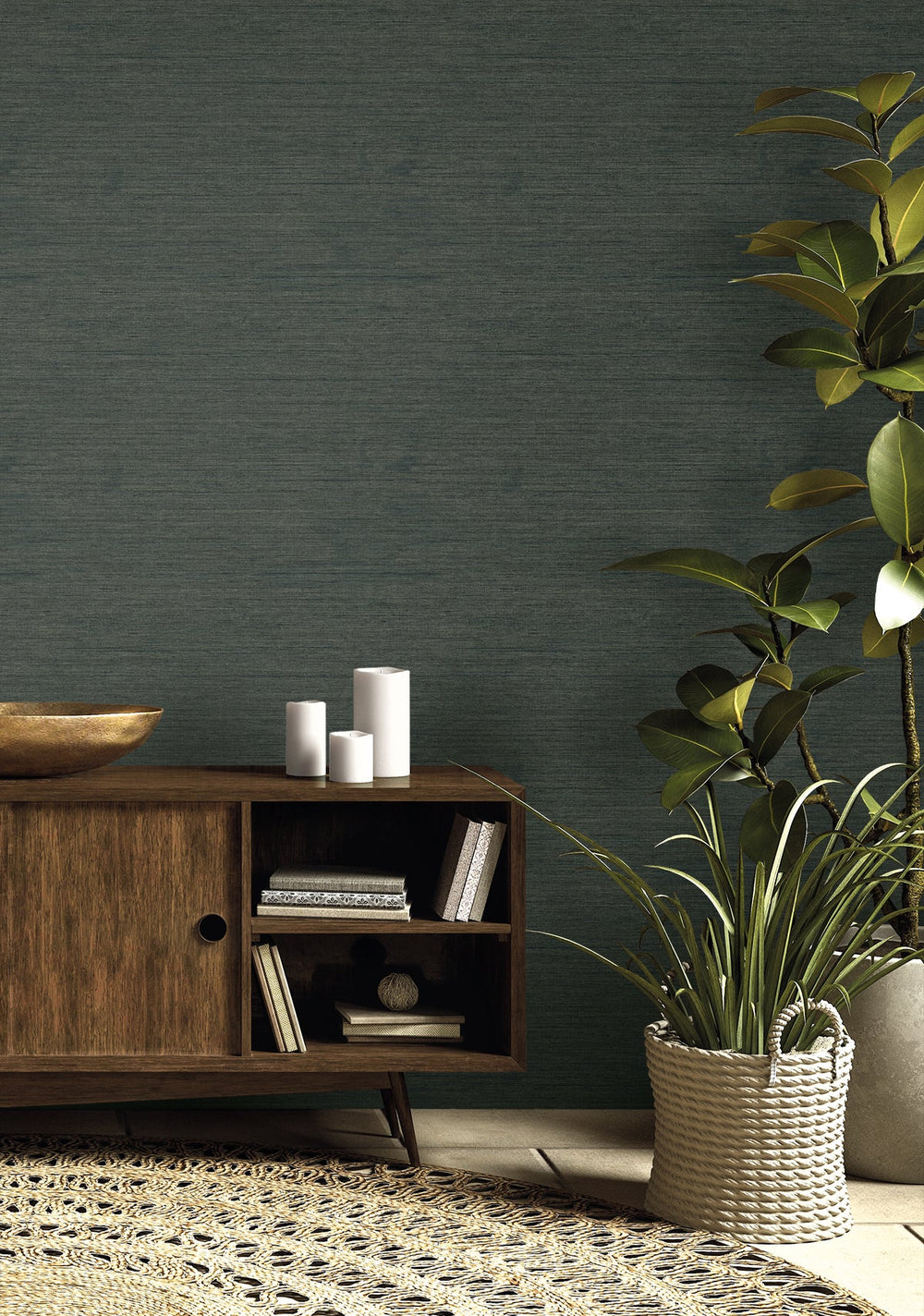 Threaded Stormy Lake RA40916 by Seabrook Designs Designer Wallpaper