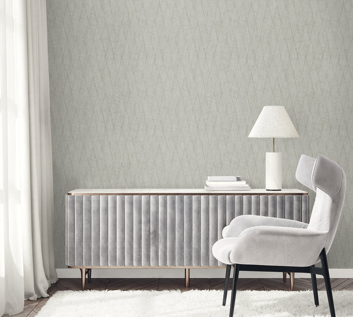 Sun Woven Fog RA41207 by Seabrook Designs Designer Wallpaper