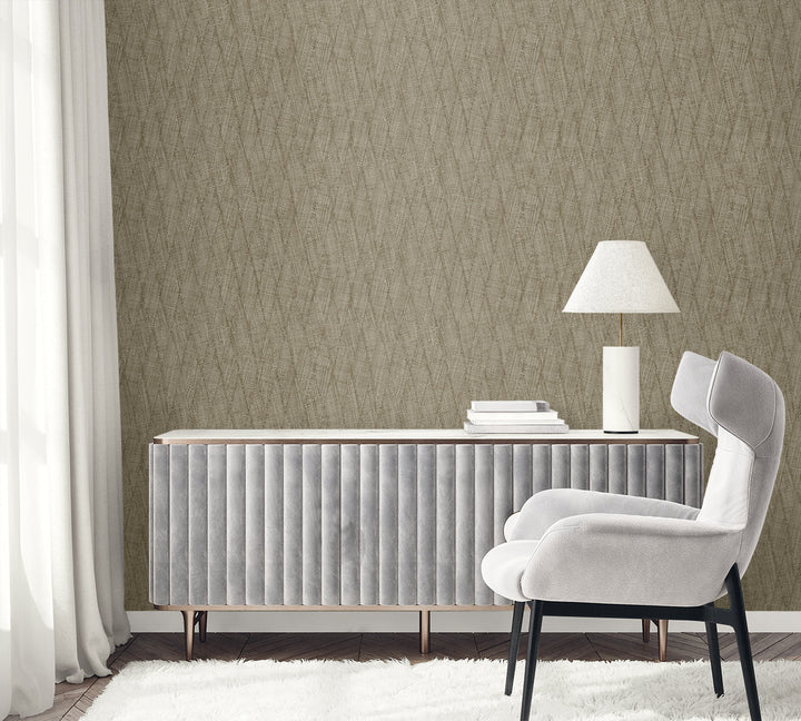 Sun Woven Mushroom RA41208 by Seabrook Designs Designer Wallpaper