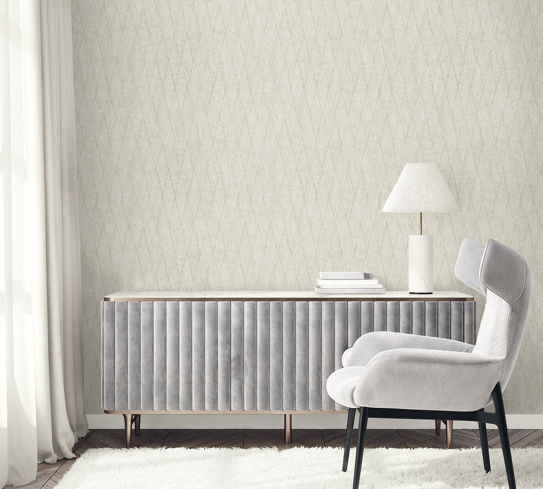 Sun Woven Dove RA41211 by Seabrook Designs Designer Wallpaper