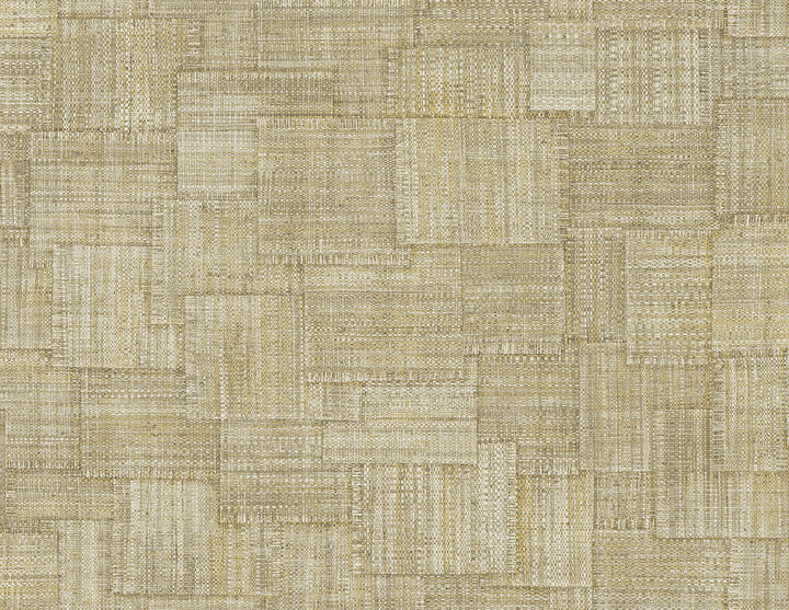 Woven Blocks Beige RA41704 by Seabrook Designs Designer Wallpaper