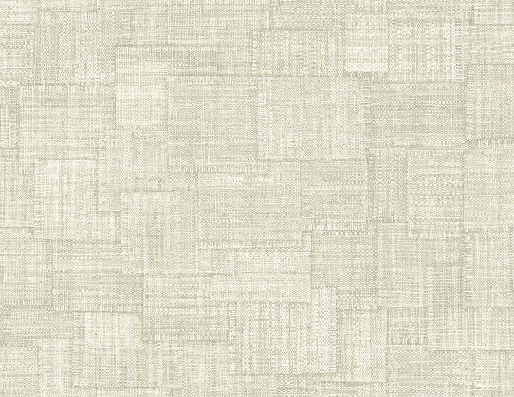 Woven Blocks Oyster RA41710 by Seabrook Designs Designer Wallpaper