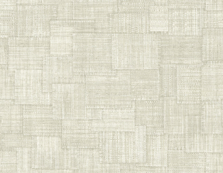 Woven Blocks Oyster RA41710 by Seabrook Designs Designer Wallpaper