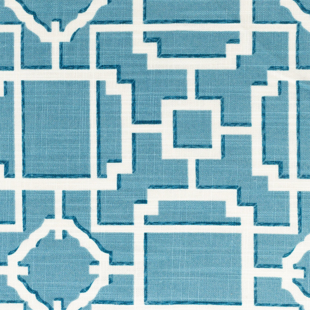 Ramsey 2 Turquoise by Stout Designer Fabric RAINBOW LIBRARY GLACIER/LAGOON 100%COT CHINA Horizontal: 6.875 and Vertical: 6.625 57.5 in - Swanky Fabrics -