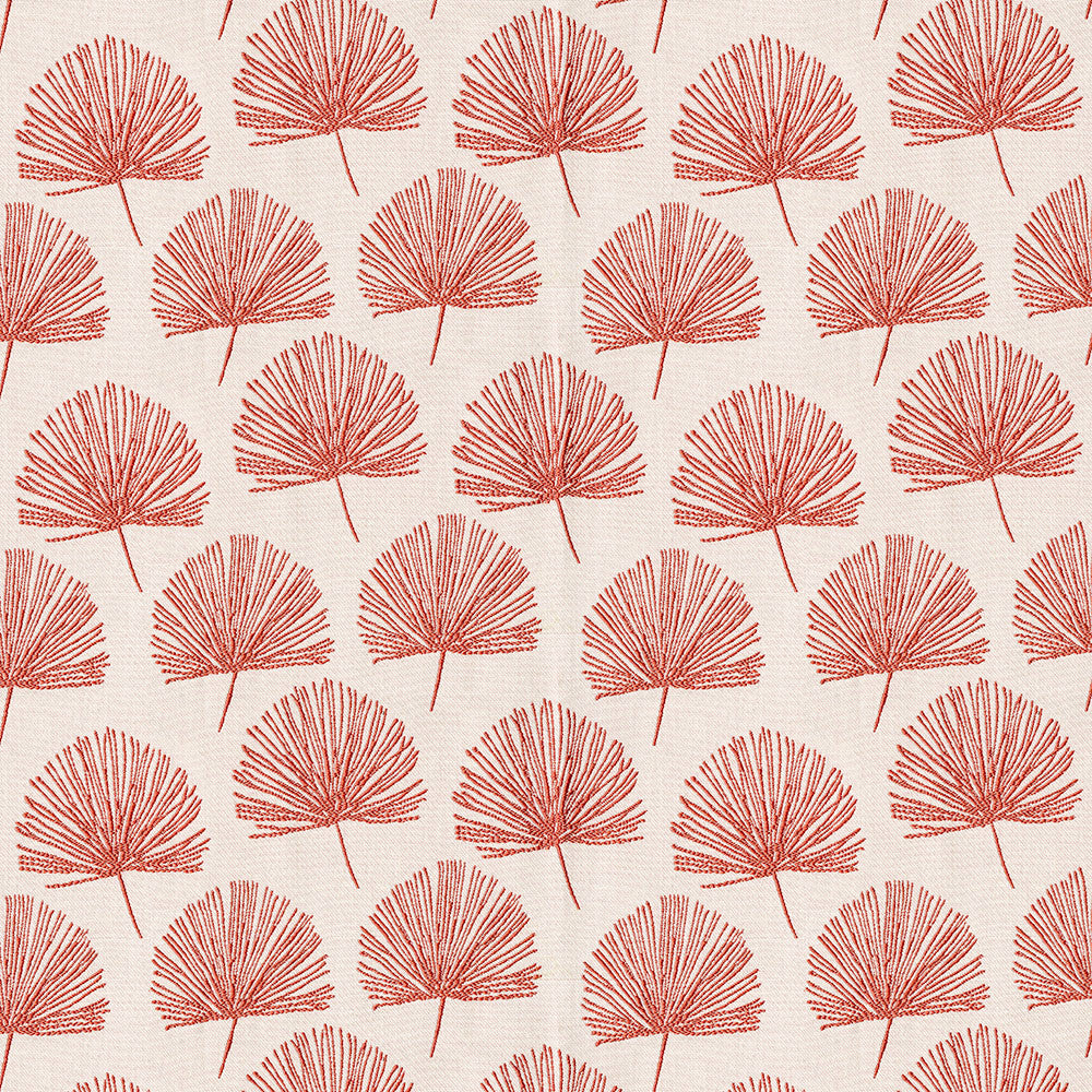 Sandrine 11 Coral by ABBEYSHEA Designer Fabric N/A 100% Polyester China 30,000 Double Rubs </p><p>Repeat: Horizontal: 9" (22.86 cm) Across the Roll and Vertical: 9" (22.86 cm) Up the Roll 56" (142 cm) - Swanky Fabrics -