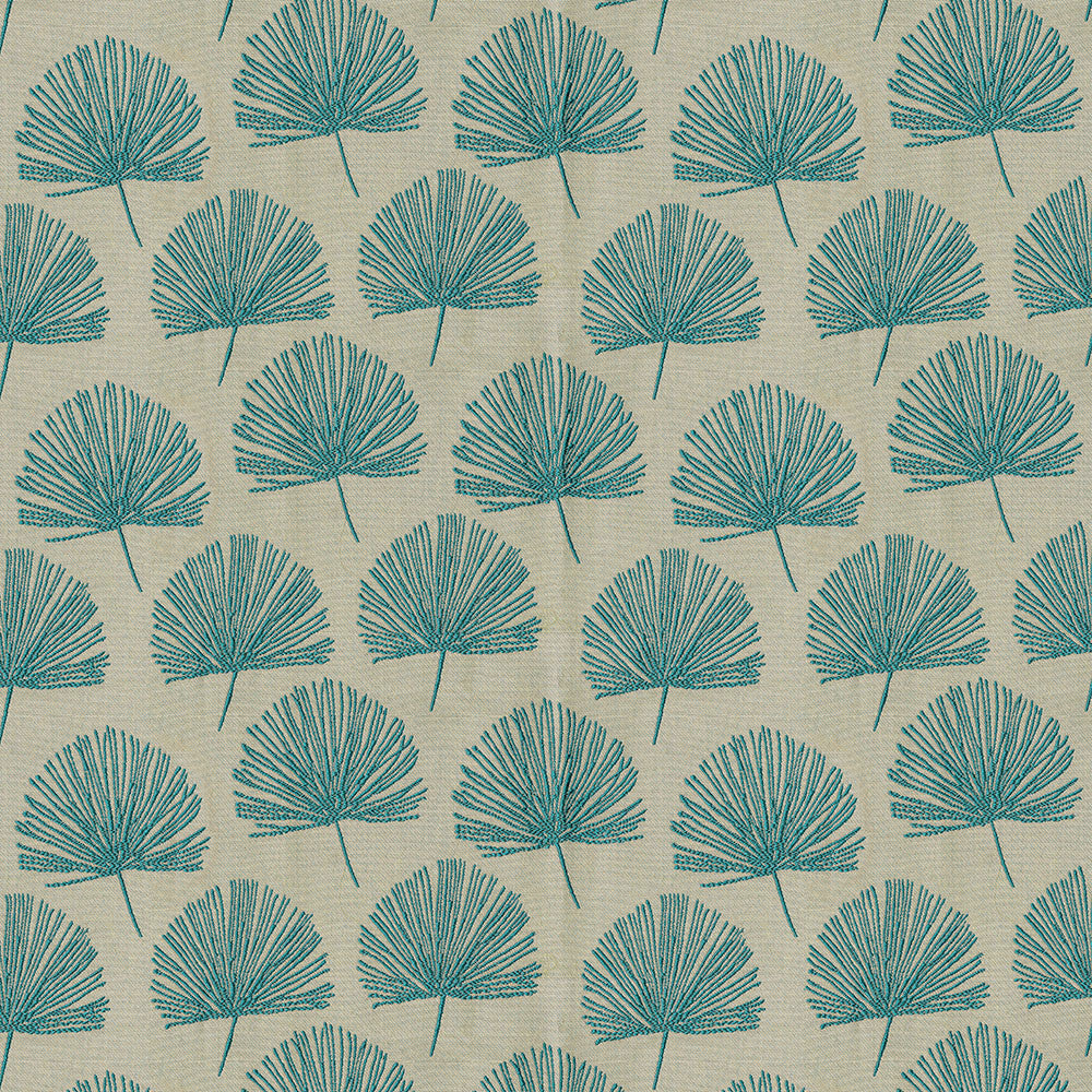 Sandrine 34 Turquoise by ABBEYSHEA Designer Fabric 75% Polyester, 25% Cotton China 51,000 Double Rubs (Wyzenbeek) </p><p>Repeat: Horizontal: 8.0" (20.5 cm) Up the Roll and Vertical: 9.0" (23.0 cm) Across the Roll 57" (144 cm) - Swanky Fabrics -