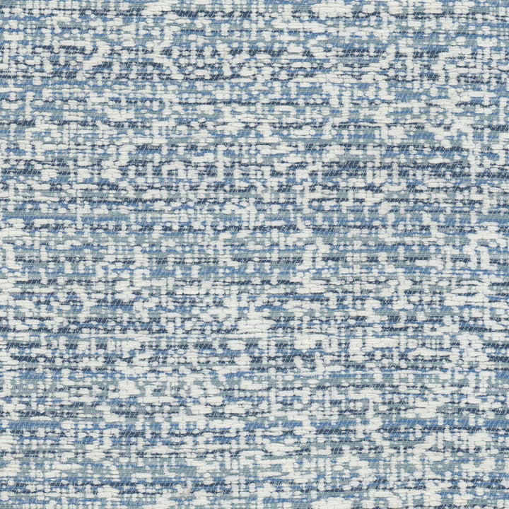 Reading 1 Starlight by Stout Designer Fabric LIVING IS EASY DELFT/INDIGO 100%POL USA Horizontal: 7.500 and Vertical: 0.000 54 in - Swanky Fabrics -