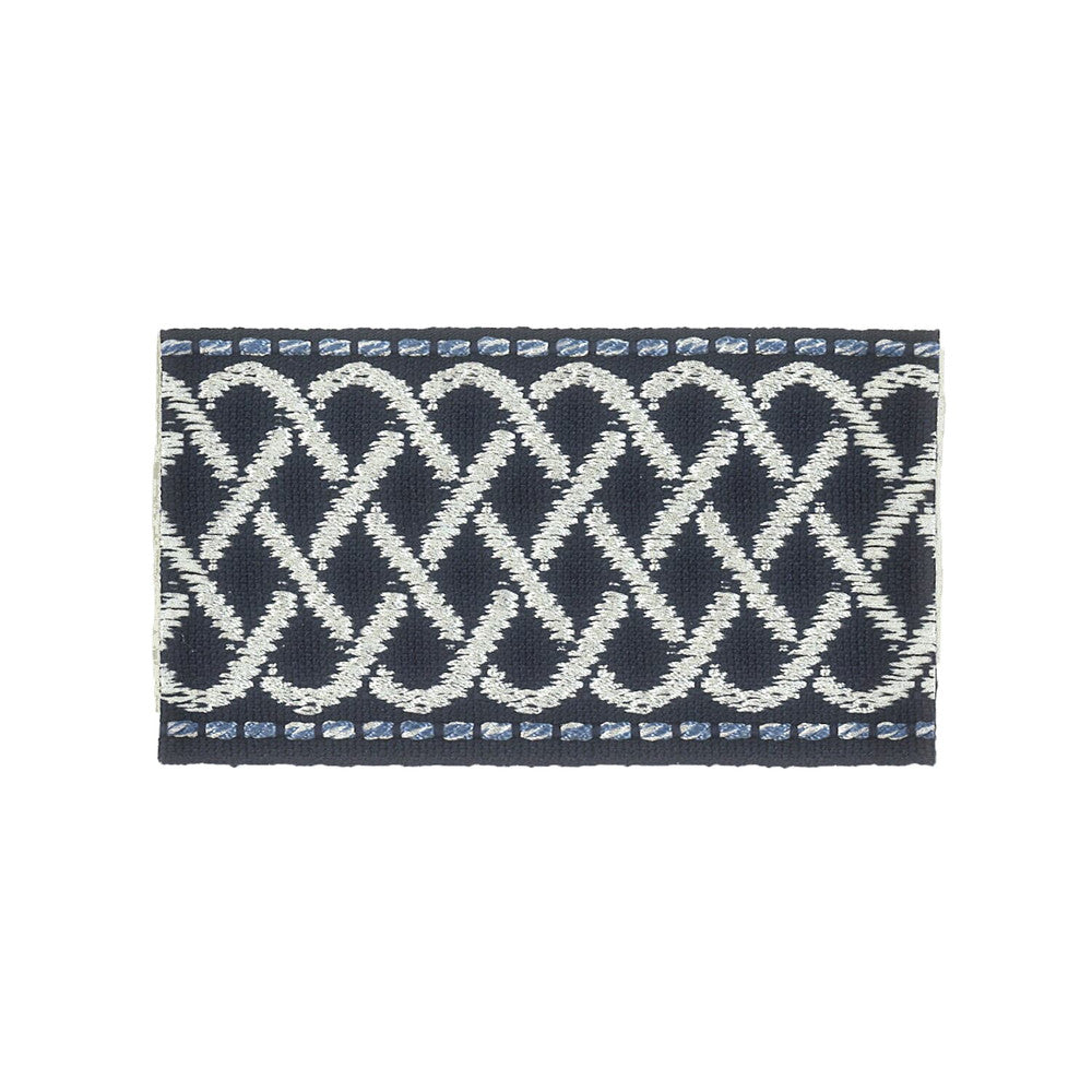 Recreation 3 Denim by Stout Designer Trim METROPOLITAN TRIM 53%POL 47%SVI CHINA Horizontal: 0.625 and Vertical: 0 2 in - Swanky Fabrics -