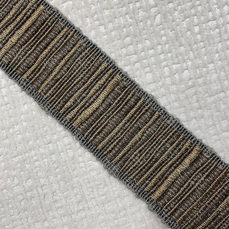 Reese Tape Haze by Magnolia Designer Trim - 64Cot/26Ray/5Lin/5Met China Horizontal: and Vertical: 2.5 - Swanky Fabrics -