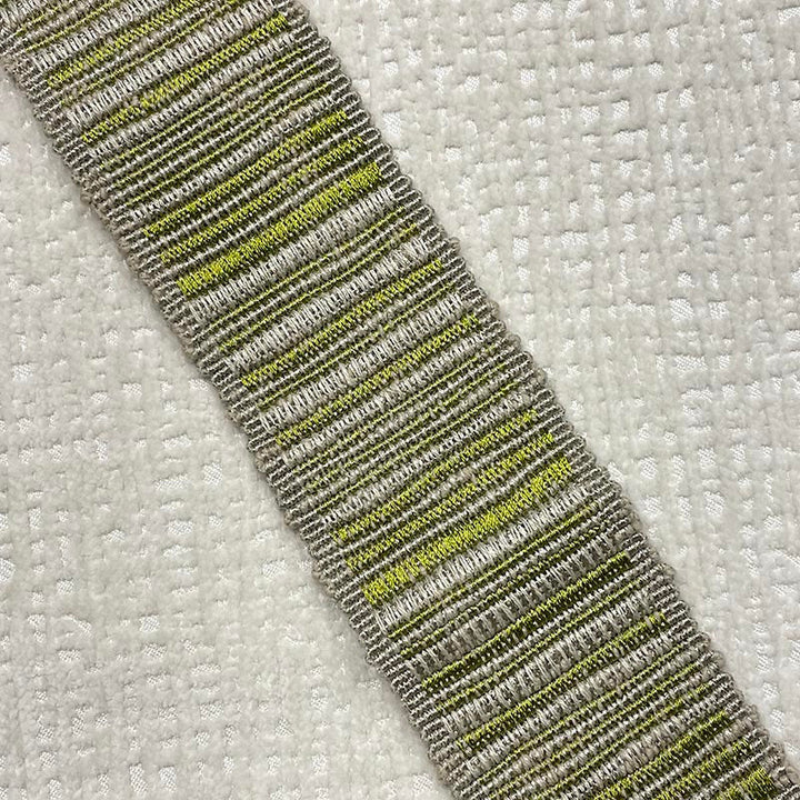 Reese Tape Kiwi by Magnolia Designer Trim - 64Cot/26Ray/5Lin/5Met China Horizontal: and Vertical: 2.5 - Swanky Fabrics -
