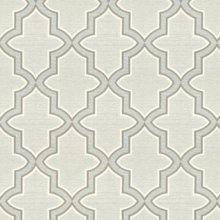Rehoboth 1 Platinum by Stout Designer Fabric RAINBOW LIBRARY SILVER/SMOKE 66%POL 34%COT CHINA Horizontal: 6.75 and Vertical: 7.375 55 in - Swanky Fabrics -