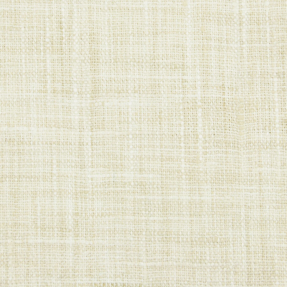 Renzo 19 Cream by Stout Designer Fabric Linen Looks 100% Polyester INDIA FLAME RETARDANT-U.F.A.C. CLASS 1 (OR A) CATB 117-2013 WYZENBEEK 12 000 DOUBLE RUB WEAR TEST (MEDIUM DUTY) Horizontal: 0 and Vertical: 0 54 in - Swanky Fabrics -