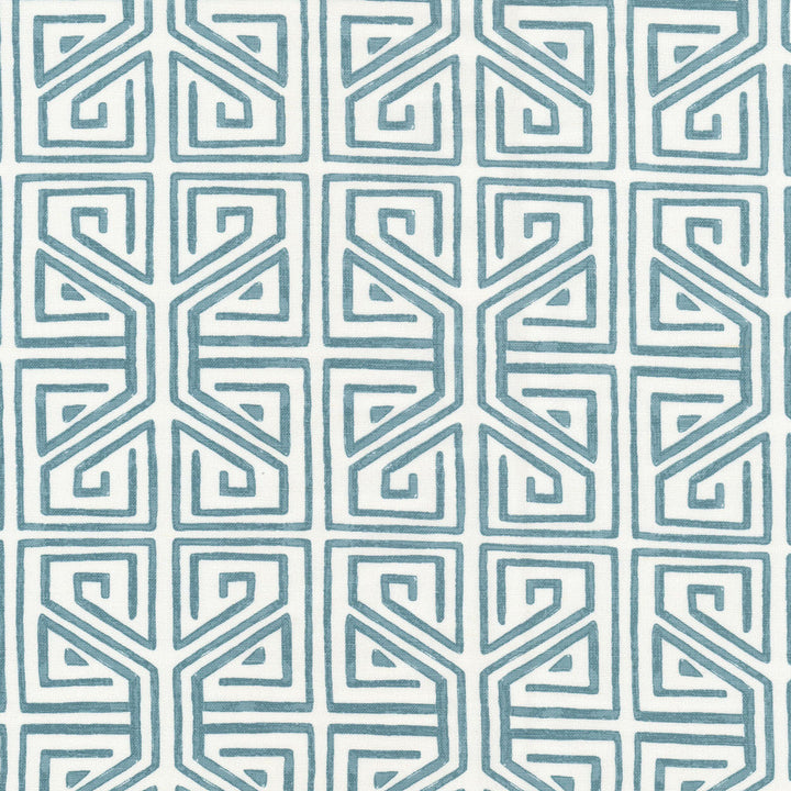 Revelry 3 Aqua by Stout Designer Fabric RAINBOW LIBRARY HAZE/SKY 58%LIN 42%COT INDIA Horizontal: 6.250 and Vertical: 7.625 54 in - Swanky Fabrics -