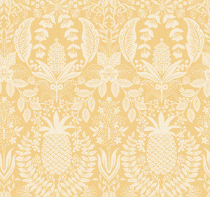 Rifle Paper Co. Wallpaper Pineapple Damask Yellow