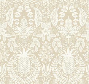 Rifle Paper Co. Wallpaper Pineapple Damask Linen