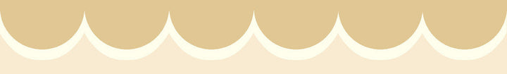 Linen Scallop Wallpaper Trim by Rifle Paper Co. Designer Rifle Paper Co. 3rd Edition Covers about 4.4 square feet 3.5-in by 15-ft long roll Unpasted 0 - Swanky Fabrics -