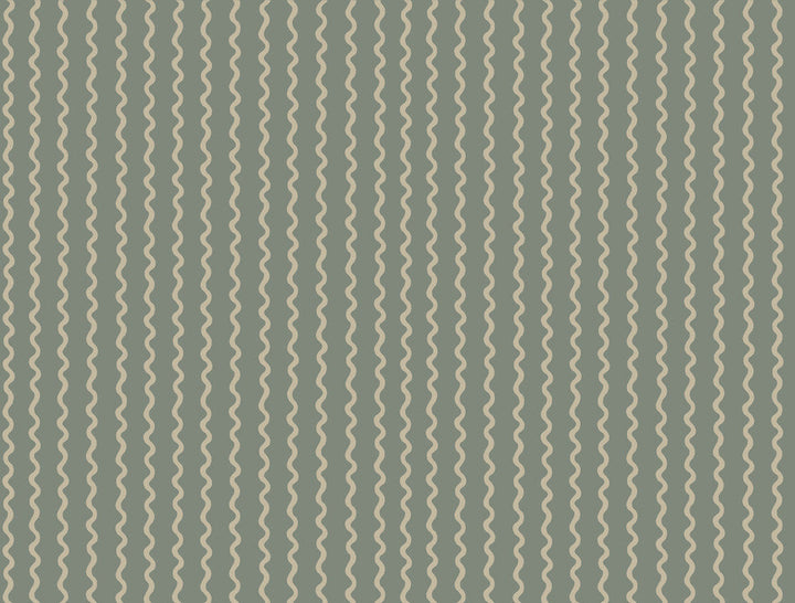 Rickrack Moss Wallpaper by Rifle Paper Co. Designer Rifle Paper Co. 3rd Edition Covers about 60.8 square feet 27-in by 27-ft long roll Unpasted 20.5 - Swanky Fabrics -