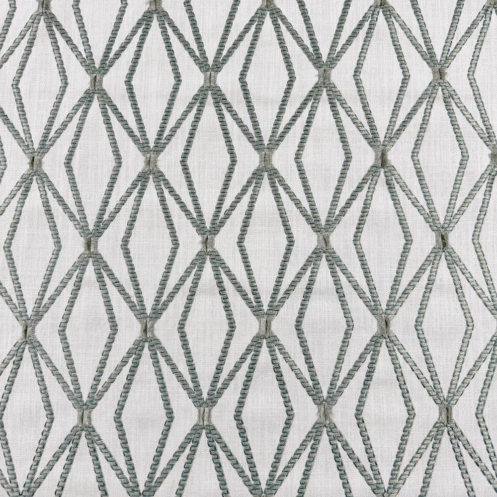 Rhombony Jadite by Magnolia Designer Fabric - 70% Viscose, 30% Linen, Emb 100% Viscose India 51000 Horizontal: 4.375 and Vertical: 6.375 54 - Swanky Fabrics -