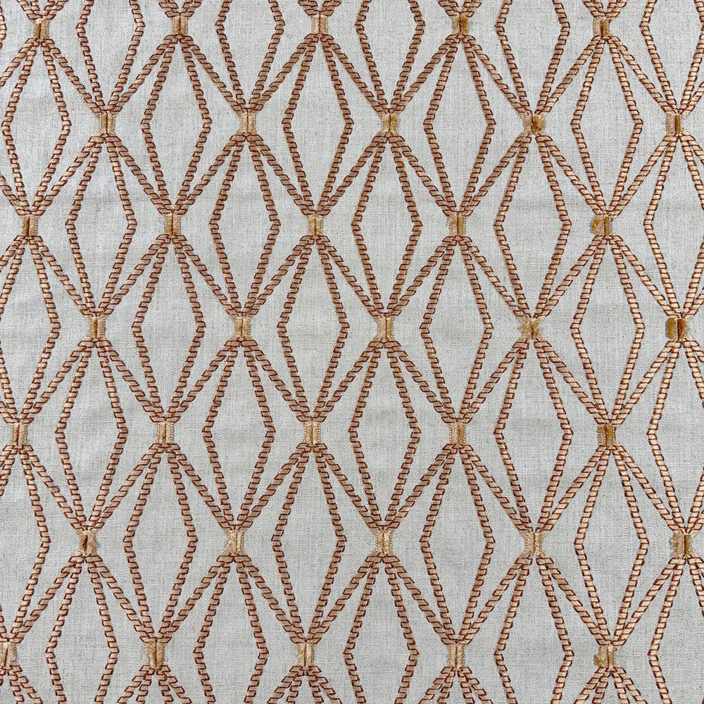 Rhombony Sunstone by Magnolia Designer Fabric - 70% Viscose, 30% Linen, Emb 100% Viscose India 51000 Horizontal: 4.375 and Vertical: 6.375 54 - Swanky Fabrics -
