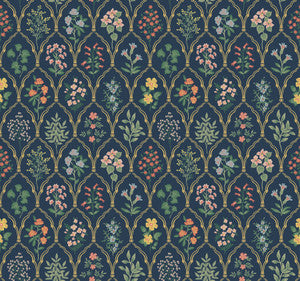 Rifle Paper Co. Wallpaper Hawthorne Navy