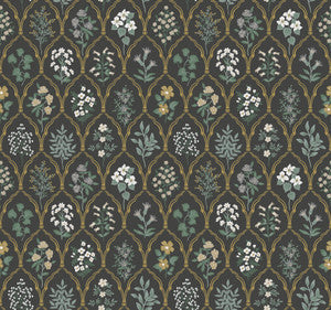 Rifle Paper Co. Wallpaper Hawthorne Black & Cream