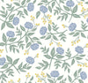 Rifle Paper Co. Wallpaper Peonies Periwinkle & Sage
