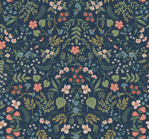 Rifle Paper Co. Wallpaper Wildwood Navy