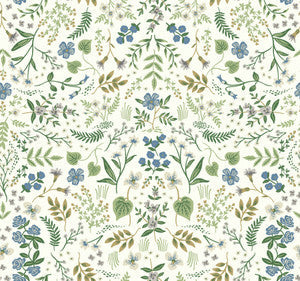 Rifle Paper Co. Wallpaper Wildwood Blue & Green
