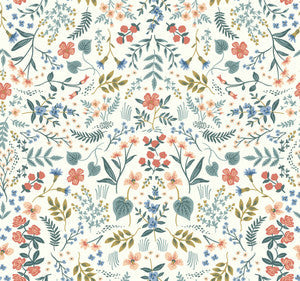 Rifle Paper Co. Wallpaper Wildwood Beige & Coral