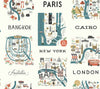 Rifle Paper Co. Wallpaper City Maps Blue & Red