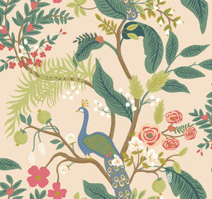 Rifle Paper Co. Wallpaper Peacock Light Pink