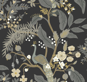 Rifle Paper Co. Wallpaper Peacock Black