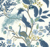 Rifle Paper Co. Wallpaper Peacock Blue & White