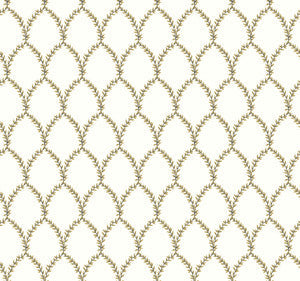 Rifle Paper Co. Wallpaper Laurel Gold & White