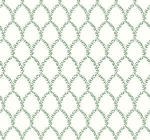 Rifle Paper Co. Wallpaper Laurel Green & White