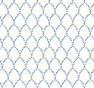 Rifle Paper Co. Wallpaper Laurel Blue & White