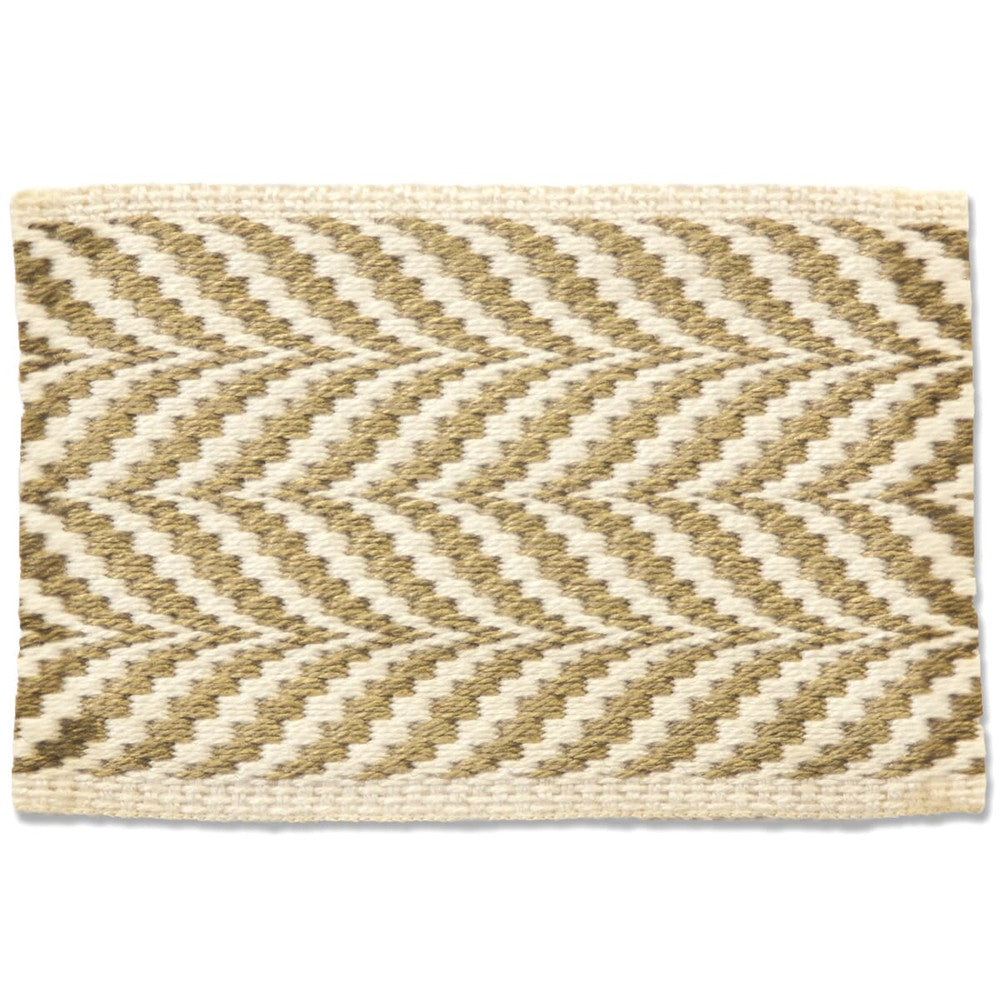 Riley 1 Mushroom by Stout Designer Trim NEW WORLD TAPES & BORDERS 100%SVI GERMANY Horizontal: 0.5 and Vertical: 0 2.25 in - Swanky Fabrics -