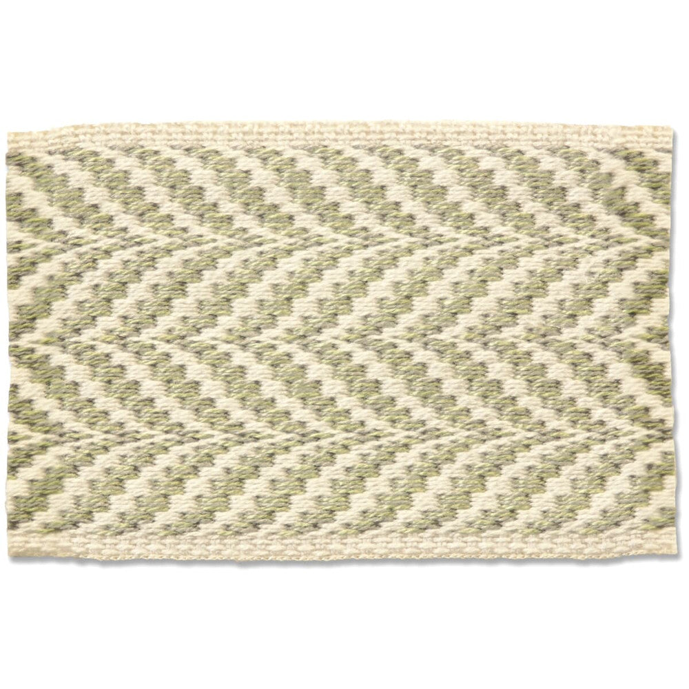 Riley 5 Seafoam by Stout Designer Trim NEW WORLD TAPES & BORDERS 100%SVI GERMANY </p><p>Repeat: 0 2.25 in - Swanky Fabrics -